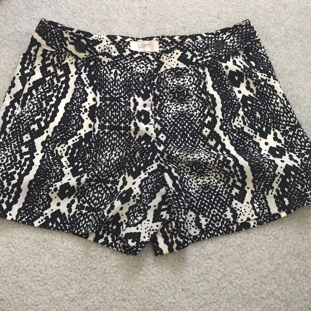 Loft snake skin shorts